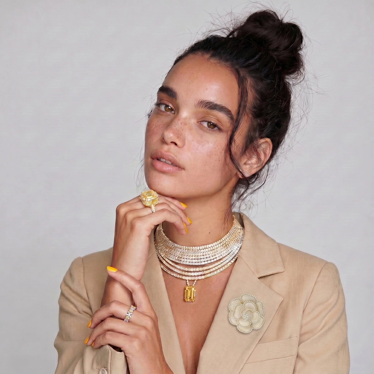 Golden Rose Brooch