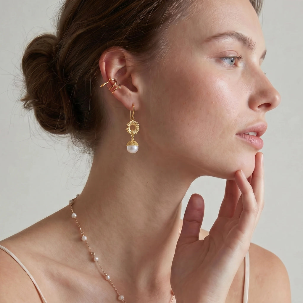 Sunburst Pearl Dangles